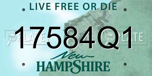17584Q1 New Hampshire License Plate