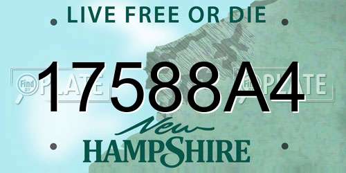 17588A4 New Hampshire License Plate