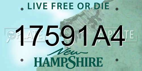 17591A4 New Hampshire License Plate
