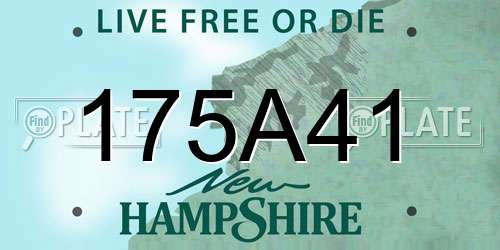 175A41 New Hampshire License Plate