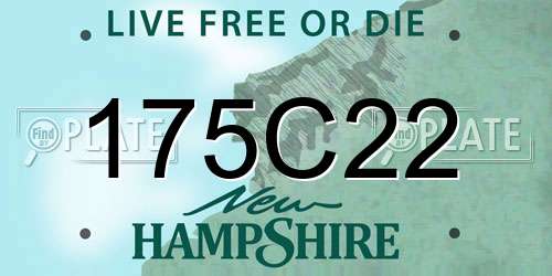 175C22 New Hampshire License Plate