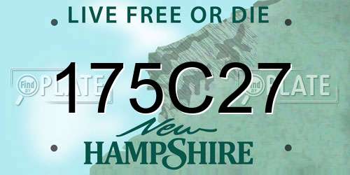 175C27 New Hampshire License Plate
