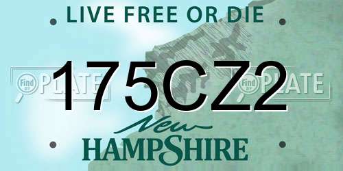 175CZ2 New Hampshire License Plate