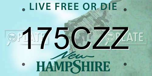 175CZZ New Hampshire License Plate