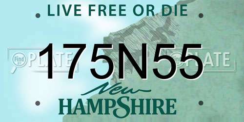 175N55 New Hampshire License Plate