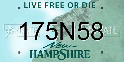 175N58 New Hampshire License Plate