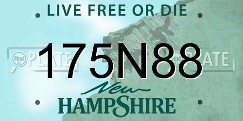 175N88 New Hampshire License Plate
