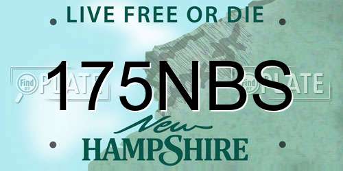 175NBS New Hampshire License Plate