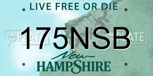 175NSB New Hampshire License Plate