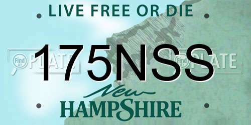 175NSS New Hampshire License Plate
