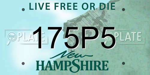 175P5 New Hampshire License Plate