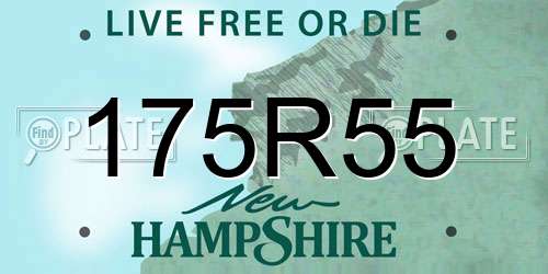 175R55 New Hampshire License Plate