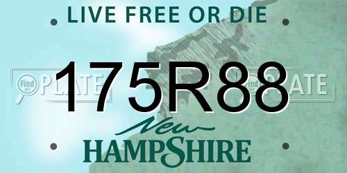 175R88 New Hampshire License Plate