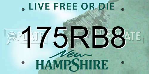 175RB8 New Hampshire License Plate