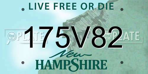175V82 New Hampshire License Plate