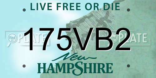 175VB2 New Hampshire License Plate