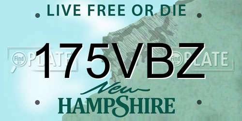175VBZ New Hampshire License Plate