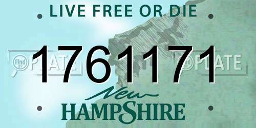 1761171 New Hampshire License Plate