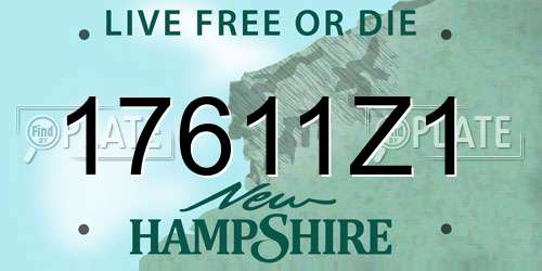 17611Z1 New Hampshire License Plate