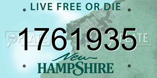 1761935 New Hampshire License Plate