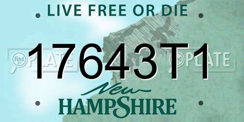 17643T1 New Hampshire License Plate