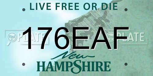 176EAF New Hampshire License Plate