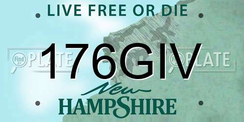 176GIV New Hampshire License Plate