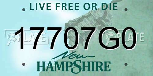 17707G0 New Hampshire License Plate