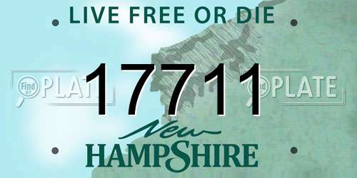 17711 New Hampshire License Plate