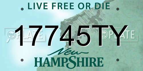 17745TY New Hampshire License Plate