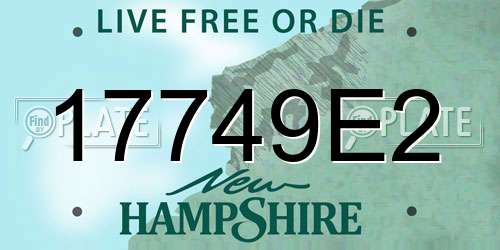 17749E2 New Hampshire License Plate