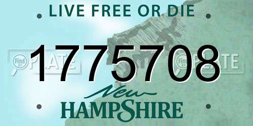 1775708 New Hampshire License Plate