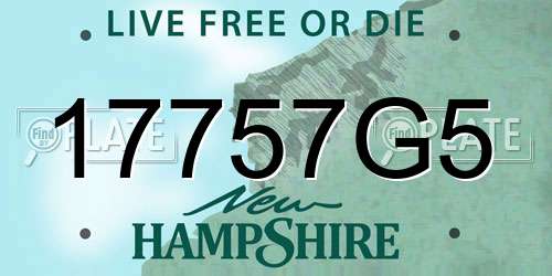 17757G5 New Hampshire License Plate