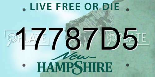17787D5 New Hampshire License Plate
