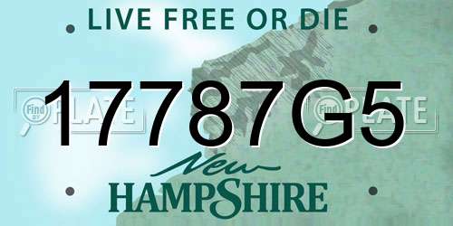 17787G5 New Hampshire License Plate