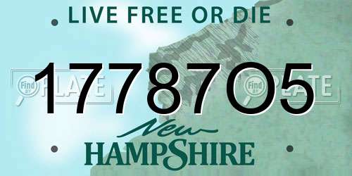 17787O5 New Hampshire License Plate