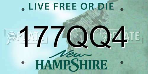 177QQ4 New Hampshire License Plate