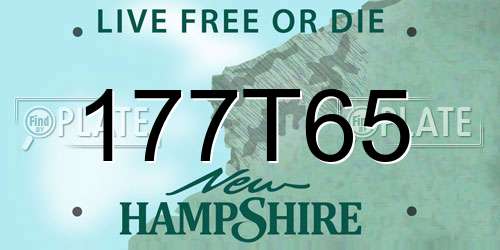 177T65 New Hampshire License Plate