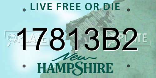17813B2 New Hampshire License Plate