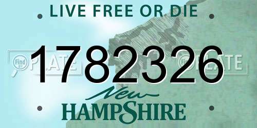 1782326 New Hampshire License Plate