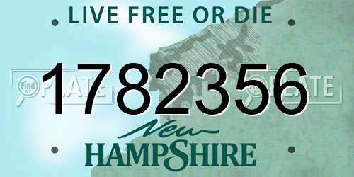 1782356 New Hampshire License Plate