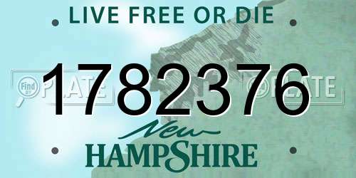 1782376 New Hampshire License Plate