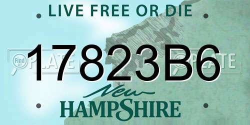 17823B6 New Hampshire License Plate