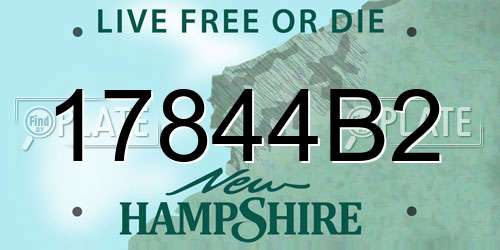 17844B2 New Hampshire License Plate
