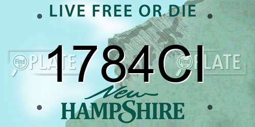 1784CI New Hampshire License Plate