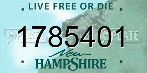 1785401 New Hampshire License Plate