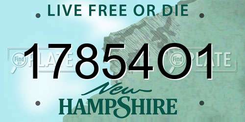 17854O1 New Hampshire License Plate