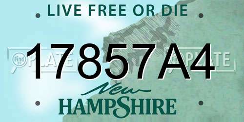 17857A4 New Hampshire License Plate