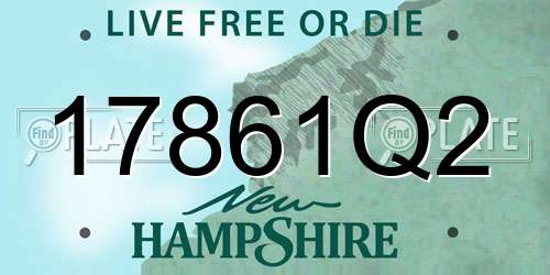 17861Q2 New Hampshire License Plate