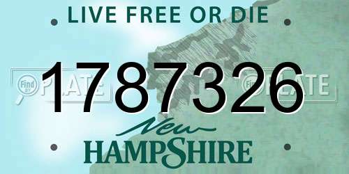 1787326 New Hampshire License Plate